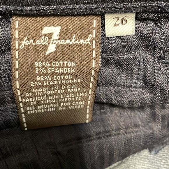 7 For All Mankind coated black skinny jeans, Size 26 - Picture 12 of 13